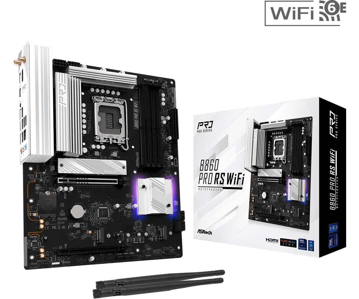 MB ASRock B860 Pro RS WIFI Motherboard ATX