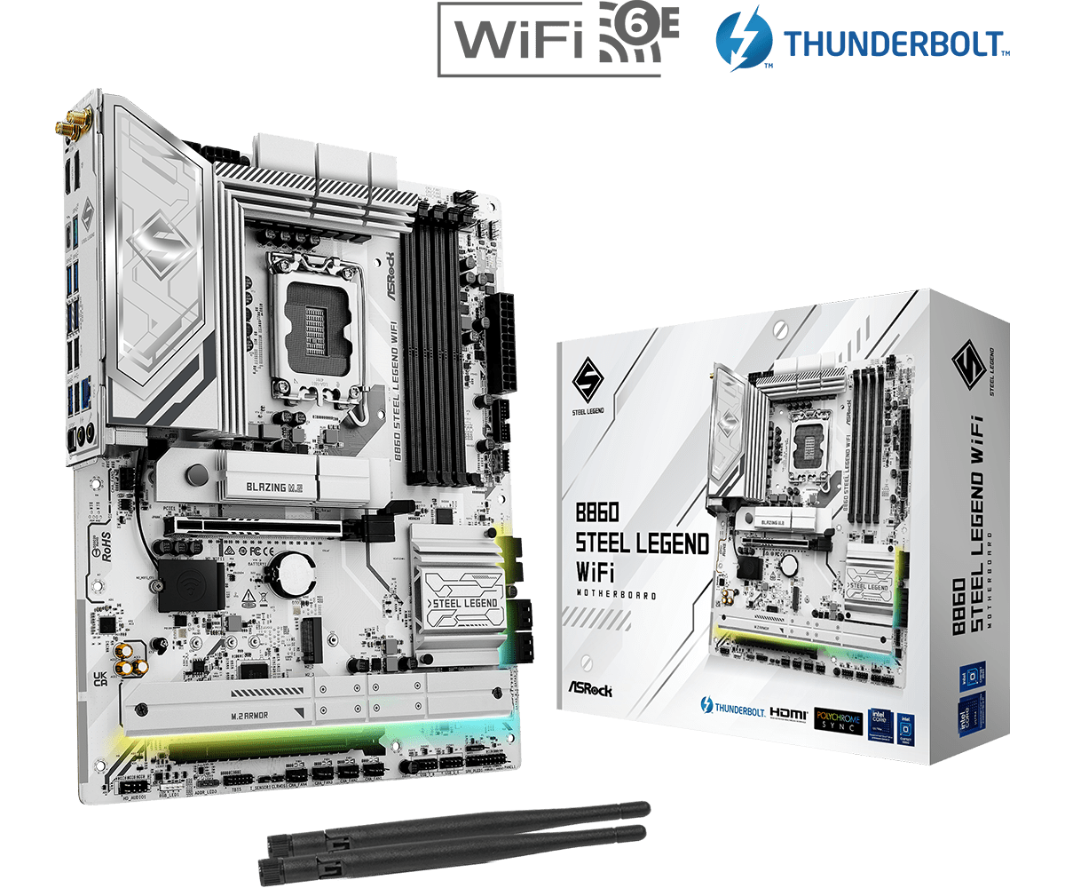 ASRock B860 Steel Legend WiFi 1851 ATX HDMI/DP DDR5
