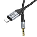 Hoco UPA26 Lightning to 3.5mm Aux Cable — Hi-Fi Audio, 1M Braided