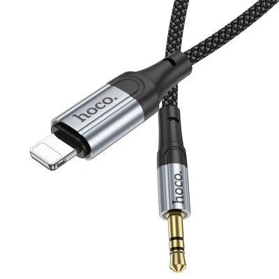 Hoco UPA26 Lightning to 3.5mm Aux Cable — Hi-Fi Audio, 1M Braided
